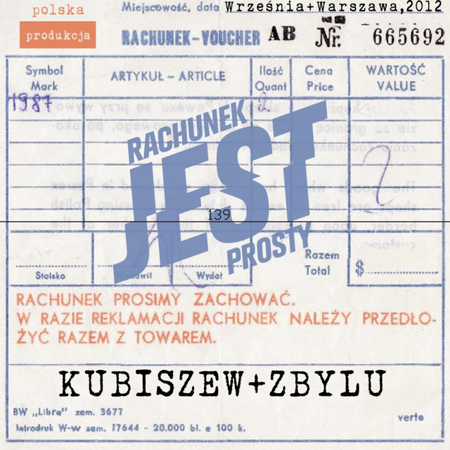 Kubiszew / Zbylu ‎ – Rachunek Jest Prosty